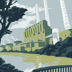 Lansing Travel Poster
